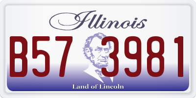 IL license plate B573981