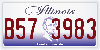 IL license plate B573983