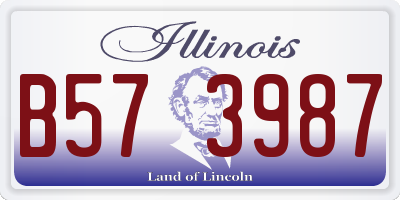 IL license plate B573987