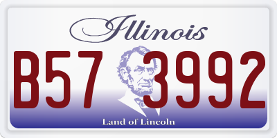 IL license plate B573992