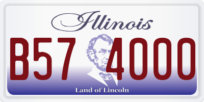 IL license plate B574000