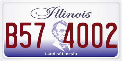 IL license plate B574002