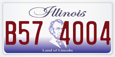 IL license plate B574004