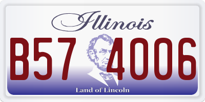 IL license plate B574006