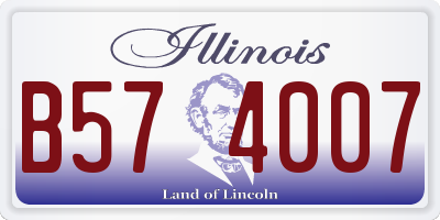 IL license plate B574007