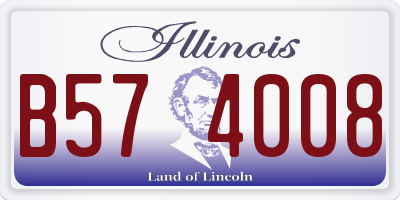IL license plate B574008