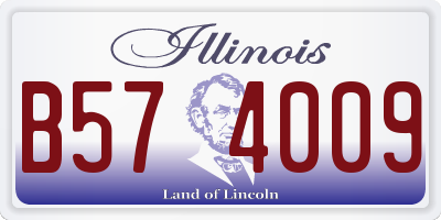 IL license plate B574009
