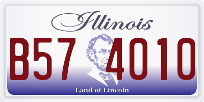 IL license plate B574010