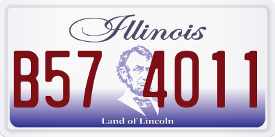 IL license plate B574011