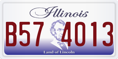 IL license plate B574013