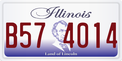 IL license plate B574014