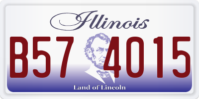 IL license plate B574015