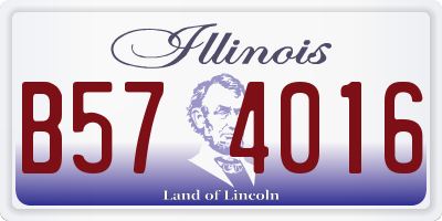 IL license plate B574016