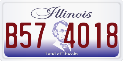 IL license plate B574018