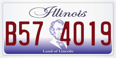 IL license plate B574019