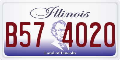 IL license plate B574020