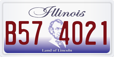 IL license plate B574021