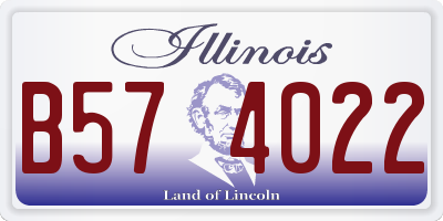 IL license plate B574022