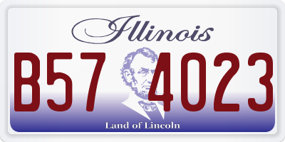 IL license plate B574023