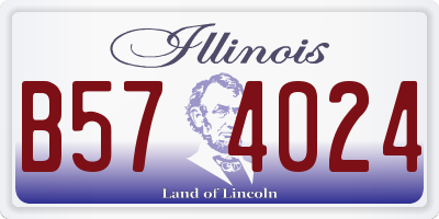 IL license plate B574024