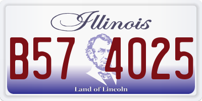 IL license plate B574025