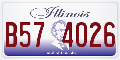 IL license plate B574026