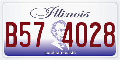 IL license plate B574028