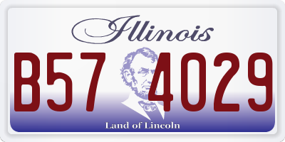 IL license plate B574029