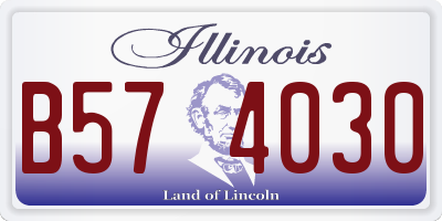IL license plate B574030