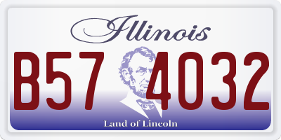 IL license plate B574032