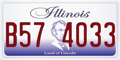 IL license plate B574033