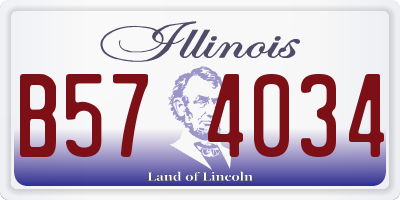 IL license plate B574034