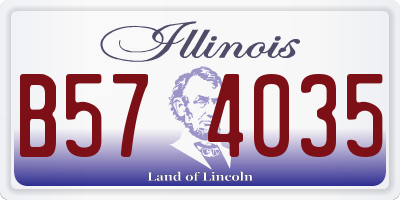 IL license plate B574035
