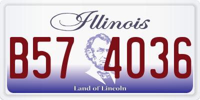 IL license plate B574036