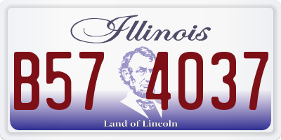 IL license plate B574037