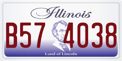IL license plate B574038
