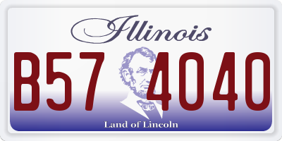 IL license plate B574040
