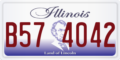 IL license plate B574042