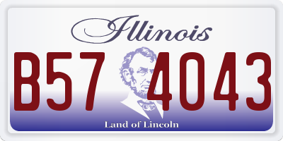 IL license plate B574043
