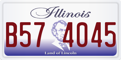 IL license plate B574045