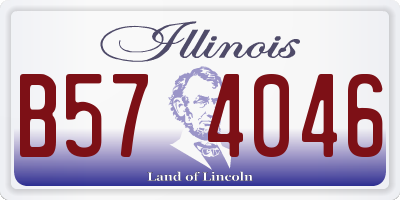 IL license plate B574046