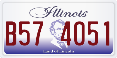 IL license plate B574051