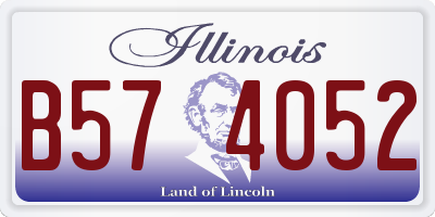 IL license plate B574052