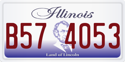 IL license plate B574053