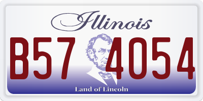 IL license plate B574054