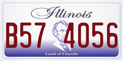 IL license plate B574056