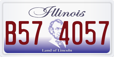 IL license plate B574057