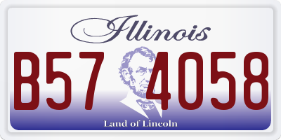 IL license plate B574058