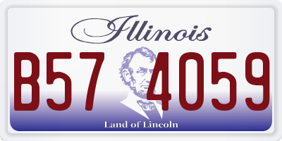 IL license plate B574059