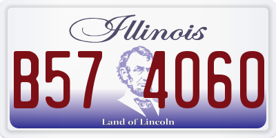 IL license plate B574060